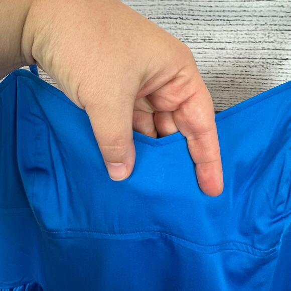 French Connection Women's Blue Sweetheart Sleeveless Mini Dress Size 12 - Picture 3 of 9